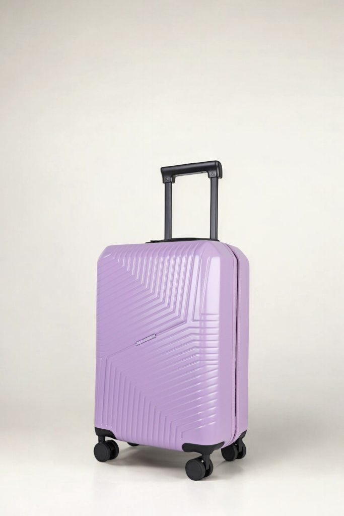 Cabin Suitcase Small 20' Inch Hard Shell Hand Luggage - Lightweight, Durable with Built-in Cupholder, TSA Lock,  Dual Spinner Wheels