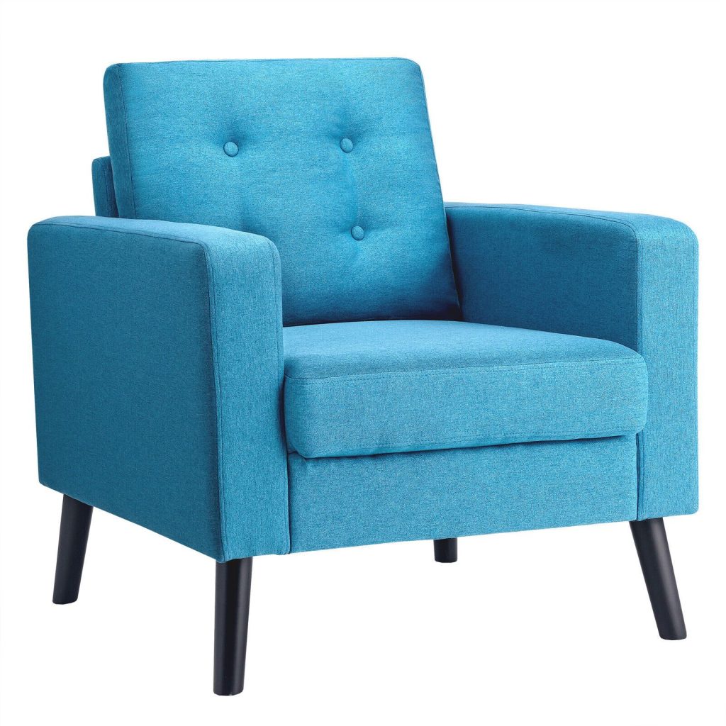 Modern Upholstered Accent Sofa Chair Button Tufted Armchair Leisure Lounge Chair