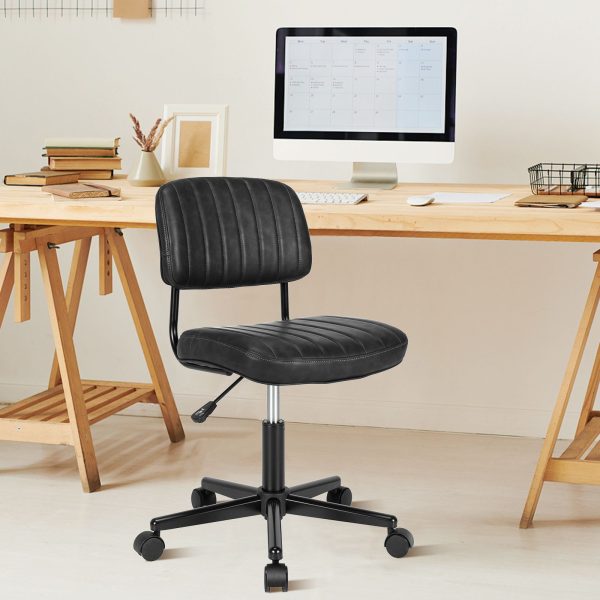 Swivel PU Leather Office Chair Height Adjustable Rolling Computer Desk Chair | Bed Sava
