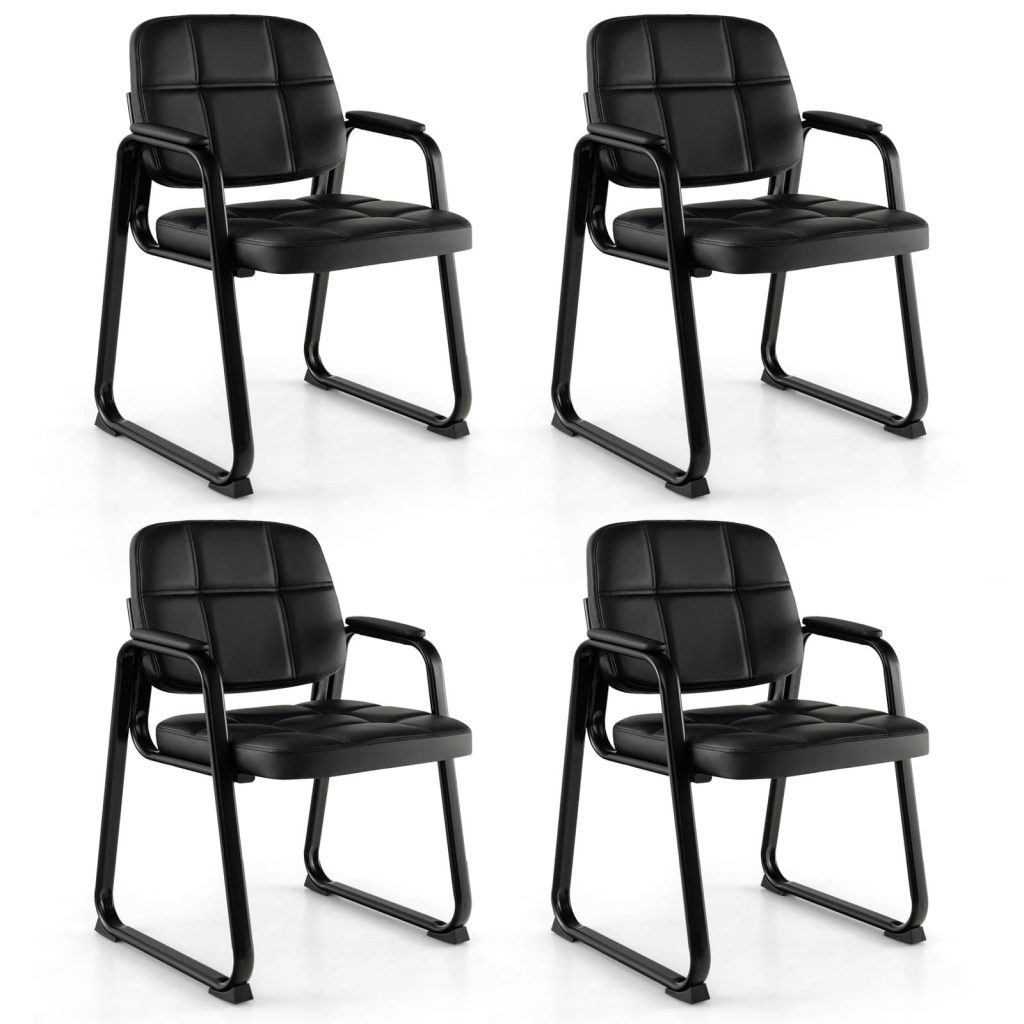 4Pcs Waiting Room Chairs Meeting Room Chairs Reception Guest Chairs