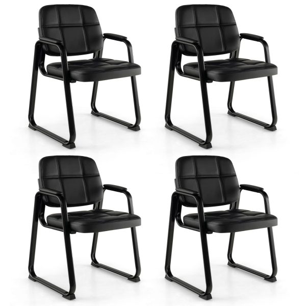 4Pcs Waiting Room Chairs Meeting Room Chairs Reception Guest Chairs | Bed Sava