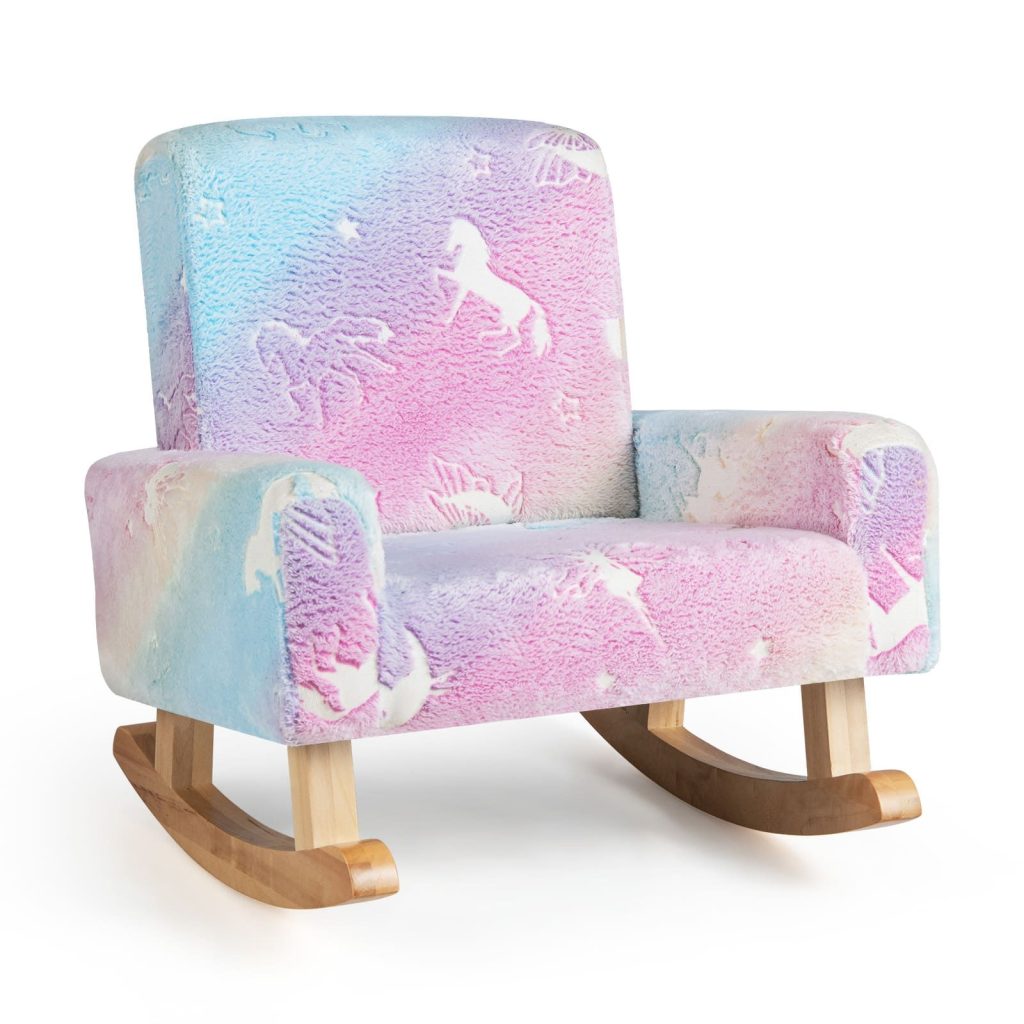 Rocking Chair Upholstered Flannel Children Rocker