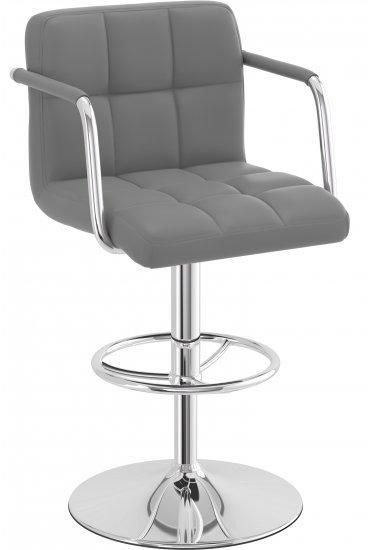Prime Adjustable Bar Stool Brown Arm Rests