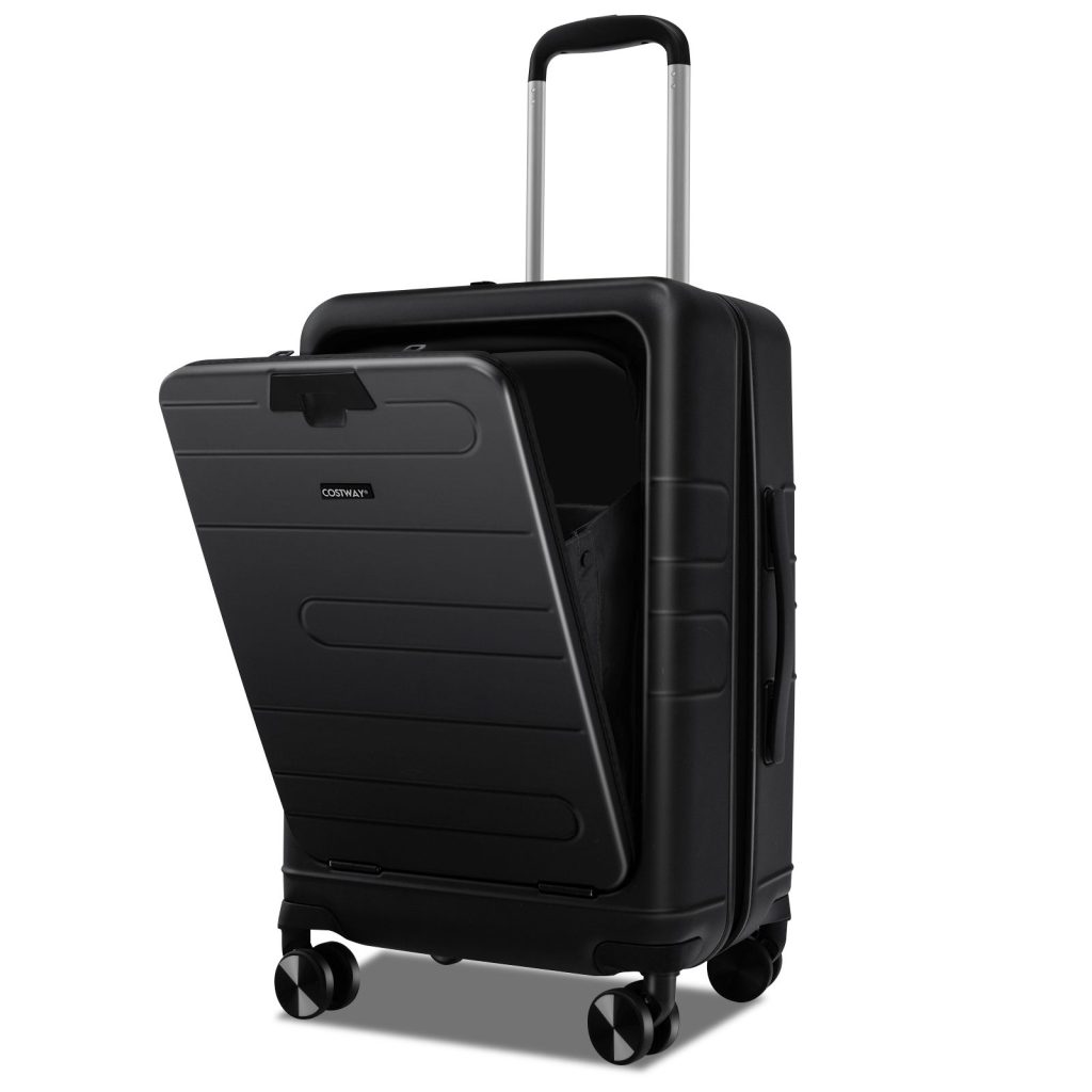 Carry On Luggage 20'' Lightweight PC Hardshell Suitcase w/ Front Pocket