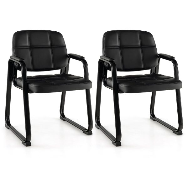 2 Pcs Waiting Room Chairs Meeting Room Chairs Reception Guest Chairs | Bed Sava