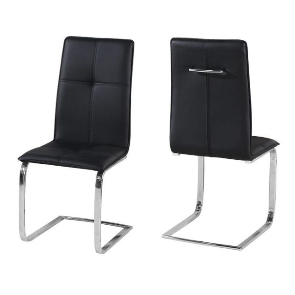 Supor Chair Black Pack Of 2 | Bed Sava