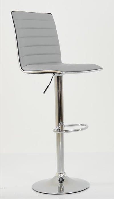 Crispi Breakfast Bar Stool Silver Trim Height Adjustable.