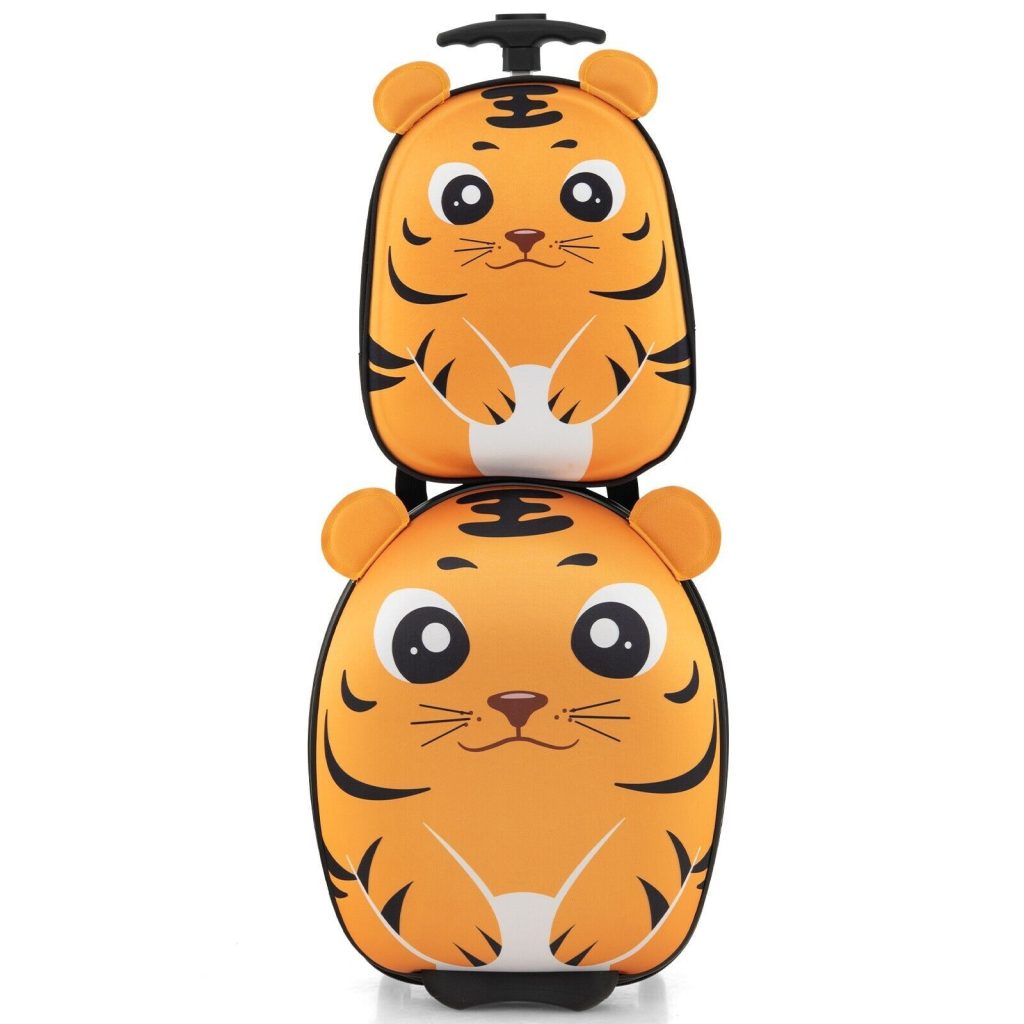 2PCS 30CM 40CM ABS Kids Suitcase Backpack Set Portable & Lightweight School Travel Luggage