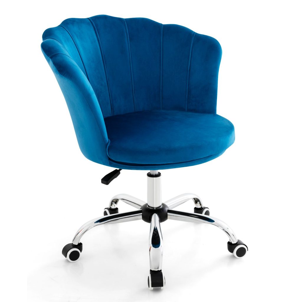 Modern Rolling Accent Chair Upholstered Leisure Chair 360° Swivel Armchair
