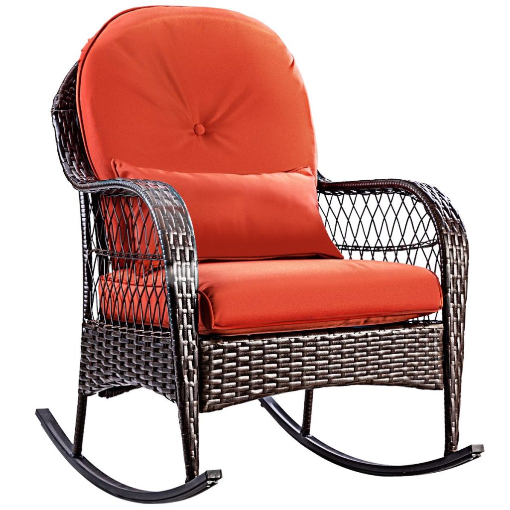 Wicker Rocking Chair Porch Garden Wicker Rocker Patio Furniture