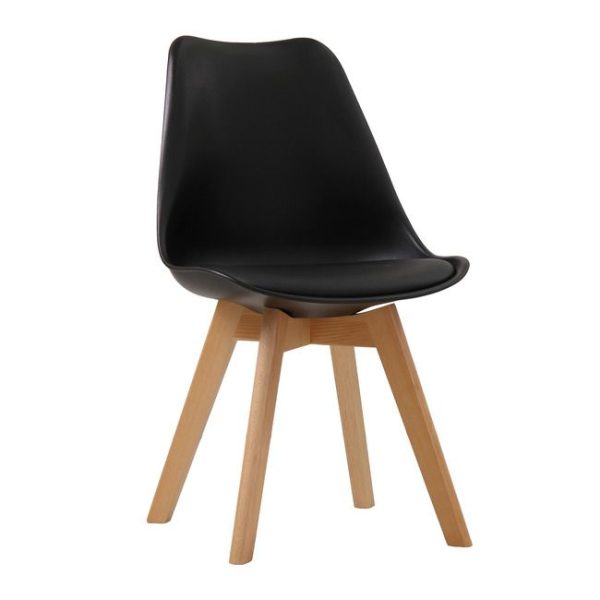 Lovet Chair Black Pack Of 2 | Bed Sava