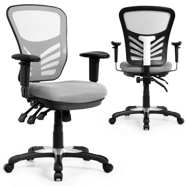 Reclining Mesh Office Chair Ergonomic Executive Adjustable w Lumbar Support | Bed Sava