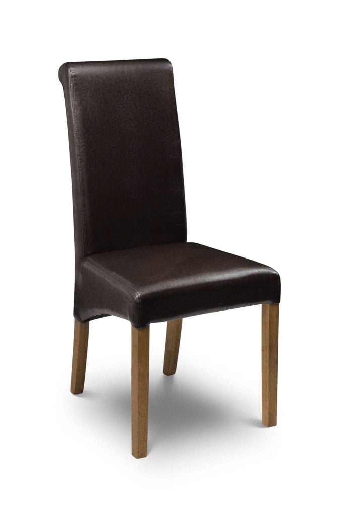 Scuba Chair Brown Faux Leather