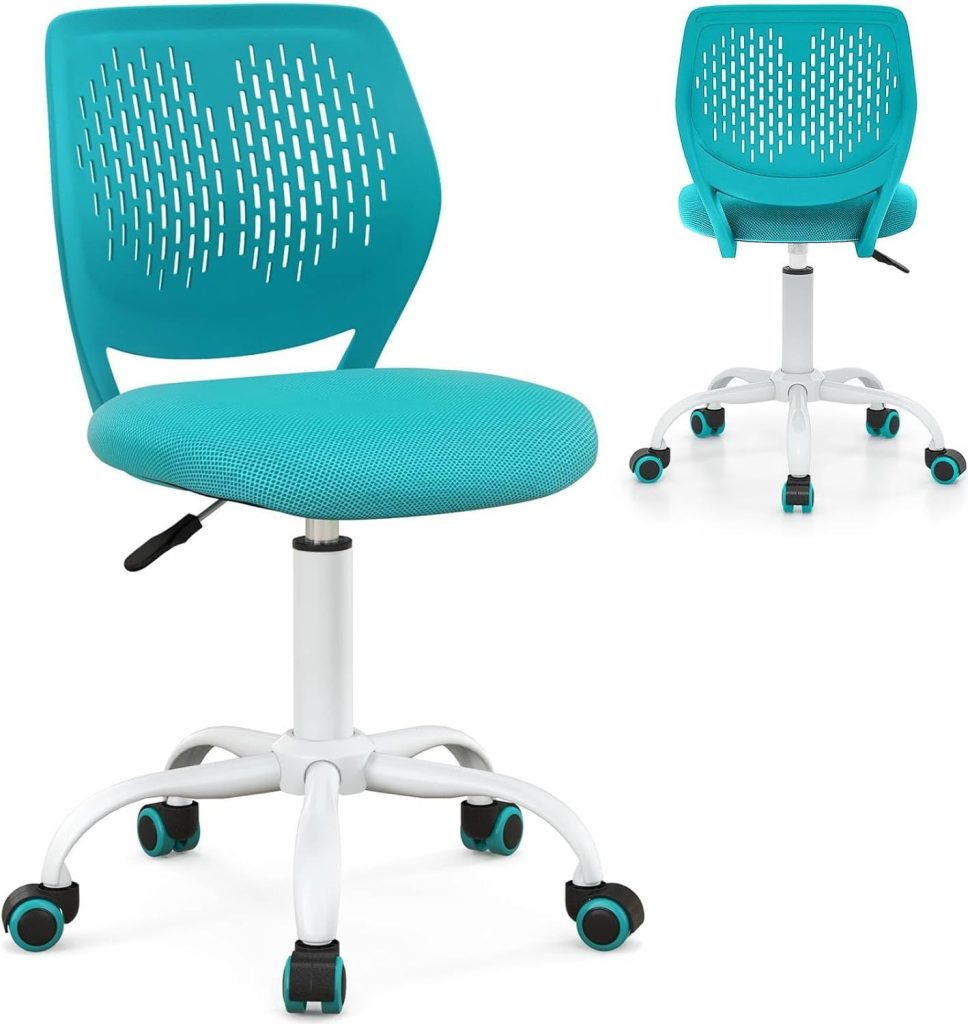 Children Study Chair Mesh Office Chair With Wheels & Adjustable Height