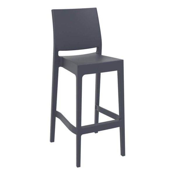 Spek Bar Stool 75  Dark Grey Suitable For Outdoor | Bed Sava
