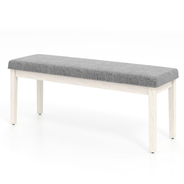 Upholstered Dining Bench Modern Linen Padded Shoe Bench | Bed Sava
