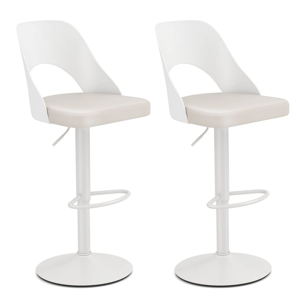 Bar Stools Set of 2 Ergonomic Counter Height Swivel Stools