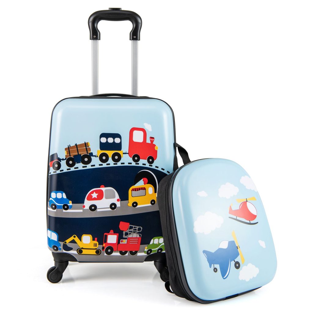 2PCS Kid Luggage Set 16” Carry-on Suitcase & 13” Backpack
