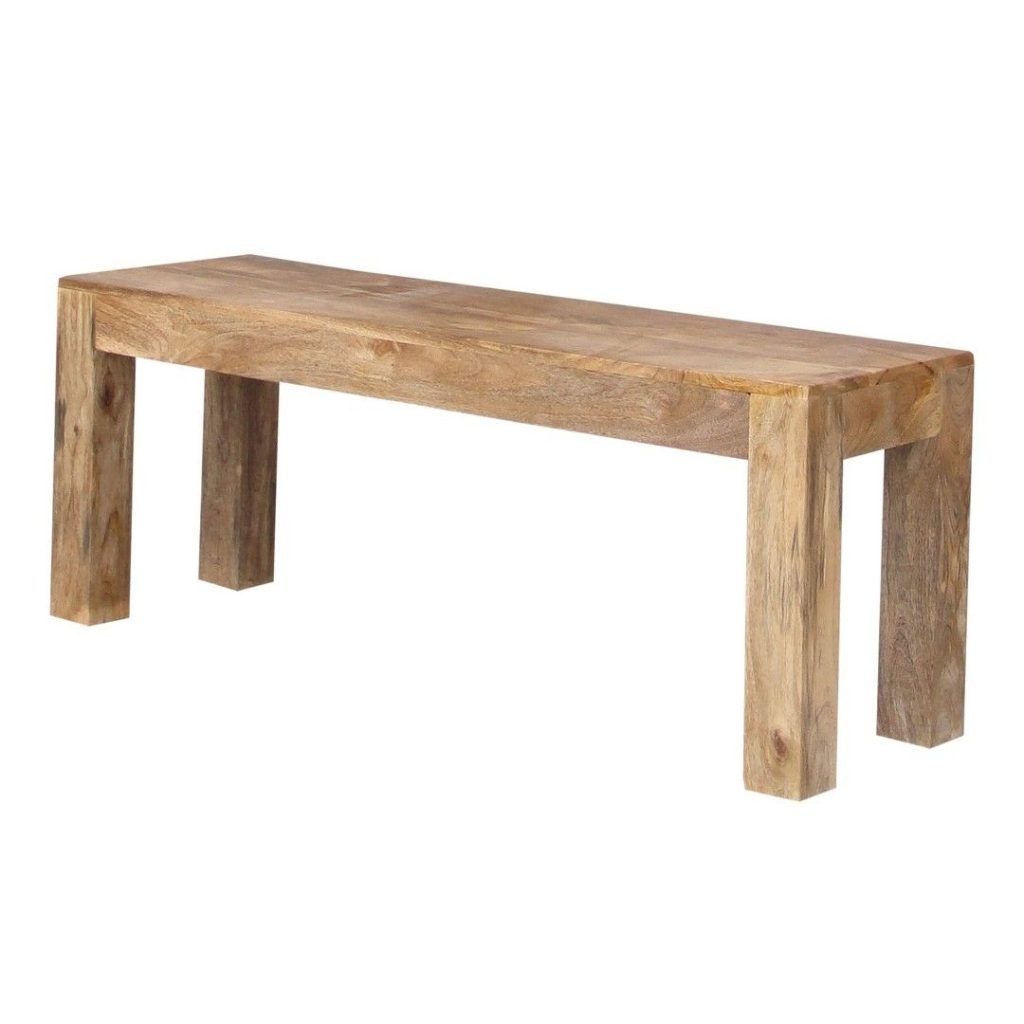 Bench Small - Mango Wood - L35 x W118 x H45 cm - Light Finish