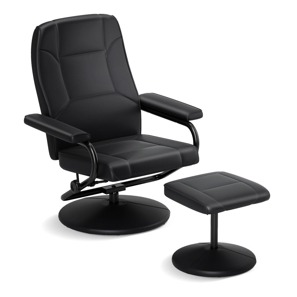 Reclining Chair 360°Swivel Recliner with Adjustable Backrest