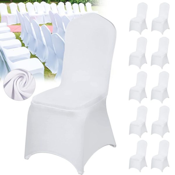 50pcs Chair Covers Dining Spandex Slip Seat Cover Wedding Party | Bed Sava