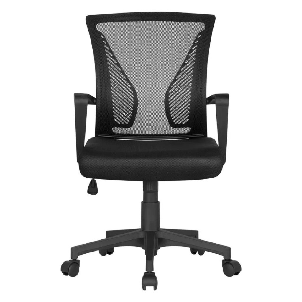 Black Mesh Office Chair, Swivel Task Chair with Lumbar Support