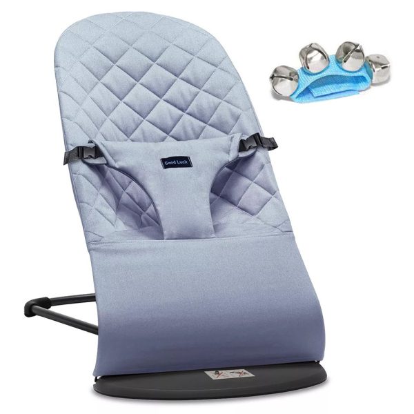 Newborn Baby Bouncer Rocking Seat Foldable Soft Durable Infant Chair Blue | Bed Sava