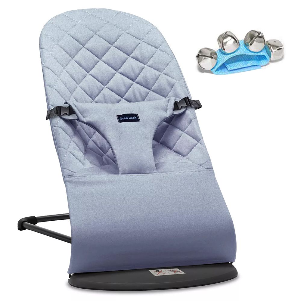 Newborn Baby Bouncer Rocking Seat Foldable Soft Durable Infant Chair Blue
