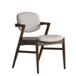 Magnus Dining Chair Cream Dining Chair  Andrew Martin CRIB 5  Linen | Bed Sava