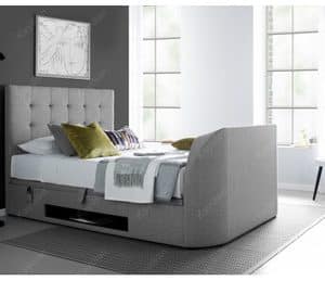 Kaydian Barnard TV Ottoman Bed double 46ft 135×190 cm artemis light grey | Bed Sava