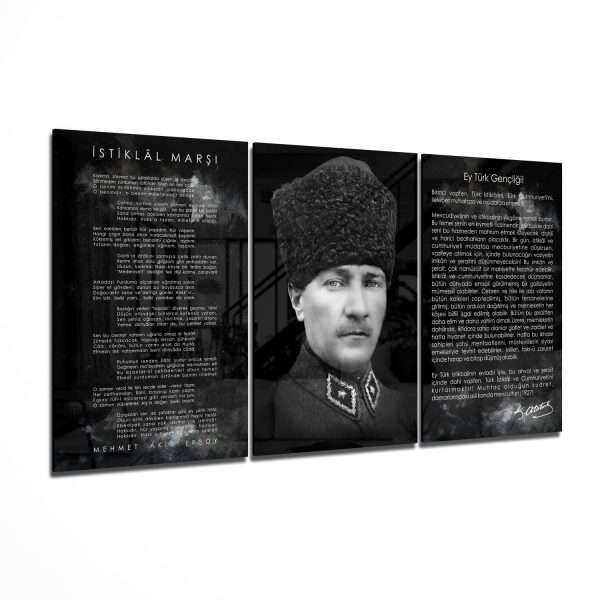 AtatÃ¼rk Mega Glass Wall Art | Bed Sava