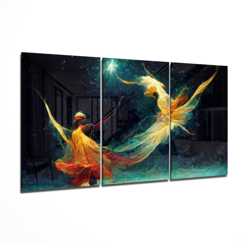 Whirling Mega Glass Wall Art