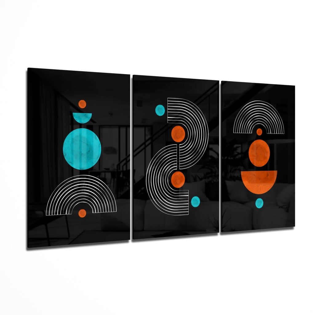 3 Wise Shapes Mega Glass Wall Art