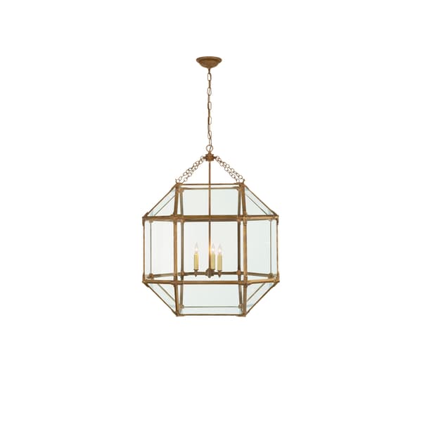 Morris Pendant Iron, Pendant Light, Large, Gilded Iron - Andrew Martin