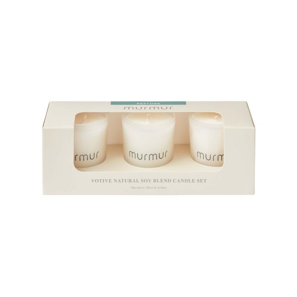 Murmur Restore Votive Scented Candle 3 Pack | Bed Sava