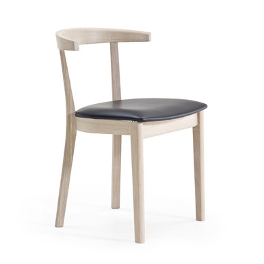 Skovby Dining Chair 52 mocha oak lacquer grade iii /leather