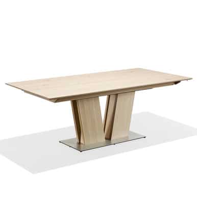 White Oiled Oak Extending Dining Table - Skovby 39