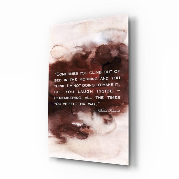 Bukowski Quotes Glass Wall Art | Bed Sava