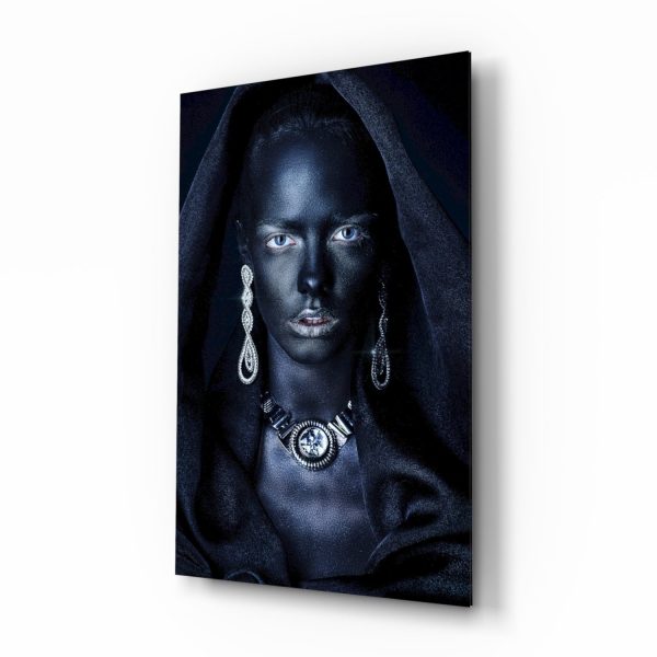 Woman Portrait 40 Glass Wall Art | Bed Sava