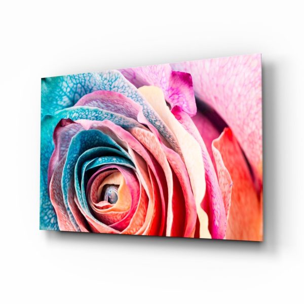 Colored Rose Glass Wall Art | Bed Sava