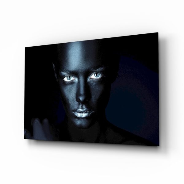 Woman Portrait 39 Glass Wall Art | Bed Sava