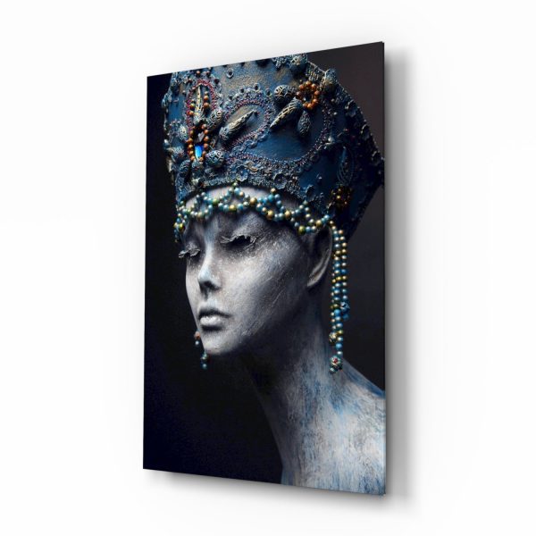Woman Portrait 38 Glass Wall Art | Bed Sava