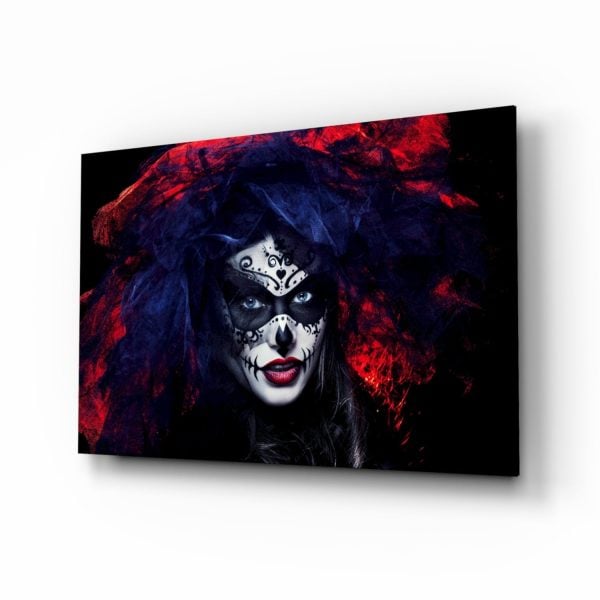 Woman Portrait 41 Glass Wall Art | Bed Sava