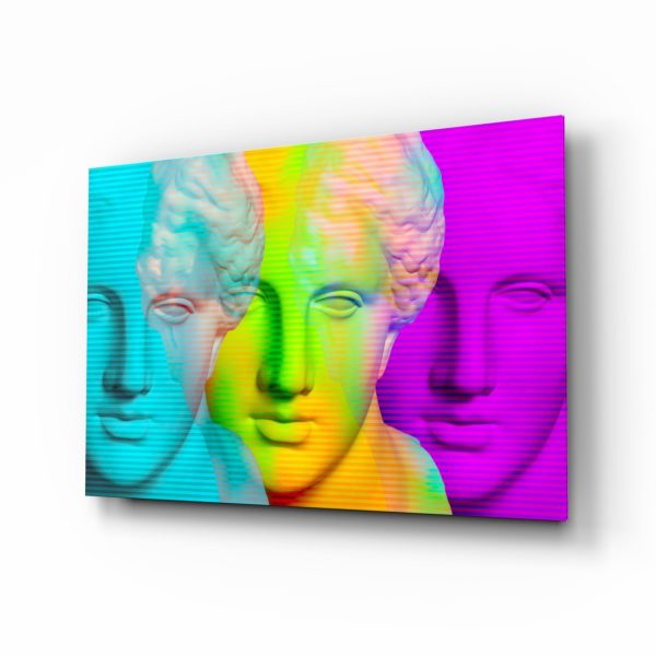 Colorful Statues Glass Wall Art | Bed Sava