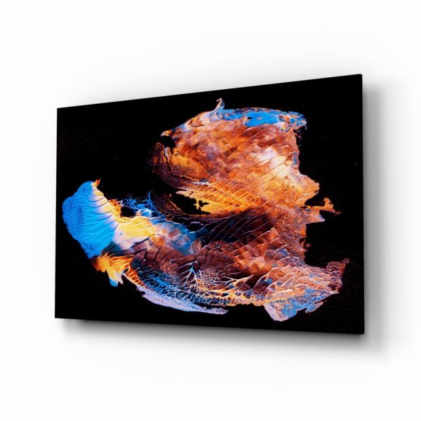 Abstract Stamps Glass Wall Art | Bed Sava