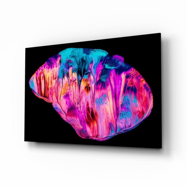 Abstract Pink Glass Wall Art | Bed Sava