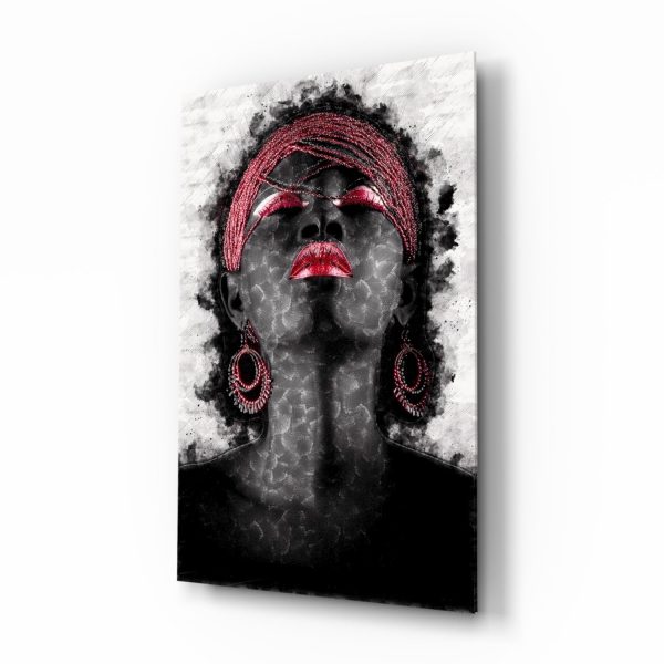 Woman and Red Glass Wall Art | Bed Sava