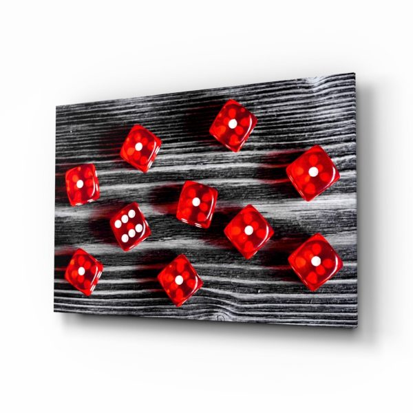 Dice Glass Wall Art | Bed Sava