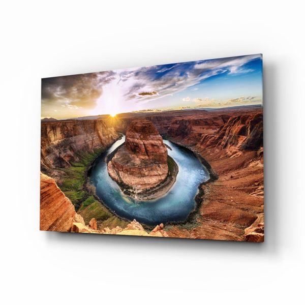 Canyon Glass Wall Art | Bed Sava