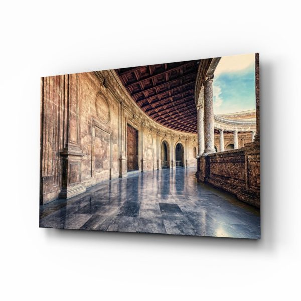 Baroque Building Glass Wall Art | Bed Sava